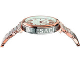 Versace V-Twist White Dial Two Tone Mesh Bracelet Watch for Women - VELS00719 Buy Now By Versace