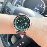 Versace Hellenyium Green Dial Brown Leather Strap Watch for Men - V11090017 Buy Now By Versace