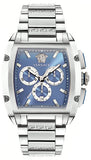 Versace Dominus Chronograph Blue Dial Silver Steel Strap Watch For Men - VE6H00423 Buy Now By Versace