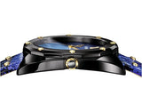 Versace Shadov Quartz Black Dial Blue Leather Strap Watch for Men - VEBM00418 Buy Now By Versace