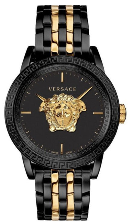 Versace Palazzo Empire Black Dial Two Tone Steel Strap Watch for Men - VERD01119 Buy Now By Versace
