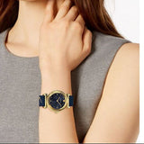 Versace Greca Blue Dial Blue Leather Strap Watch for Women - VERE00218 Buy Now By Versace