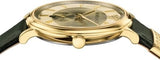Versace V-Circle Manifesto Gold Dial Black Leather Strap Watch for Men - VBQ030017 Buy Now By Versace