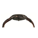 Versace V-Circle Manifesto Black Dial Maroon Leather Strap Watch for Men - VBQ040017 Buy Now By Versace