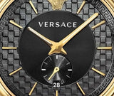 Versace V-Circle Quartz Black Dial Brown Leather Strap Watch for Men - VEBQ01619 Buy Now By Versace