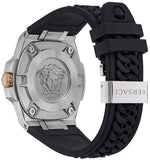 Versace Chain Reaction Quartz White Dial Black Rubber Strap Watch for Men - VEDY00219 Buy Now By Versace