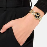 Versace V Virtus Quartz Black Dial Gold Steel Strap Watch For Women - VET300121 Buy Now By Versace