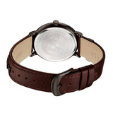 Versace V-Circle Manifesto Black Dial Maroon Leather Strap Watch for Men - VBQ040017 Buy Now By Versace