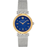 Versace Meander Blue Dial Silver Mesh Bracelet Watch for Women - VELW00520 Buy Now By Versace