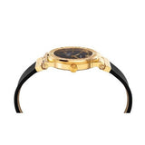 Versace Greca Black Dial Black Leather Strap Watch for Women - VEVH00320 Buy Now By Versace
