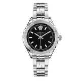 Versace Hellenyium Black Dial Silver Steel Strap Watch for Women - V12020015 Buy Now By Versace