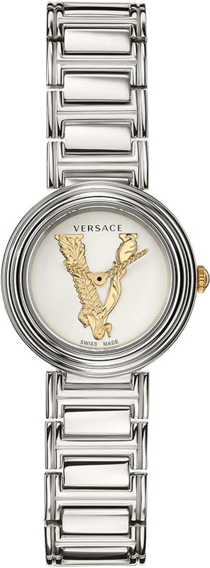 Versace Virtus Quartz White Dial Silver Steel Strap Watch For Women - VET300621 Buy Now By Versace