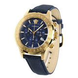 Versace Casual Chronograph Blue Dial Blue Leather Strap Watch for Men - VERG004-18 Buy Now By Versace