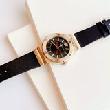 Versace Greca Black Dial Black Leather Strap Watch for Women - VEVH00320 Buy Now By Versace