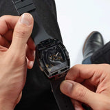 Guess Legend Analog Black Dial Black Rubber Strap Watch For Men - GW0648G1 Buy Now By Guess