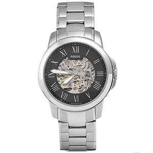 Fossil Grant Automatic Skeleton Black Dial Silver Steel Strap Watch for Men - ME3103 Buy Now By Fossil