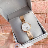 Calvin Klein Authentic White Dial Rose Gold Steel Strap Watch for Women - K8G23646 Buy Now By Calvin Klein