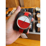 Calvin Klein Rise Yellow Red Dial Red Leather Strap Watch for Women - K7A231UP Buy Now By Calvin Klein