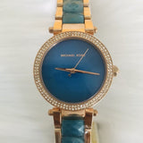 Michael Kors Parker Blue Mother of Pearl Dial Two Tone Steel Strap Watch for Women - MK6491 Buy Now By Michael Kors