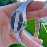 Calvin Klein Rebel White Black Dial White Leather Strap Watch for Women - K8P231L1 Buy Now By Calvin Klein