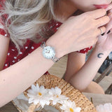 Bulova Crystal Collection Mother of Pearl Dial Silver Steel Strap Watch for Women - 96L223 Buy Now By Bulova