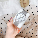 Calvin Klein Minimal White Dial Silver Mesh Bracelet Watch for Women - K3M5215X Buy Now By Calvin Klein
