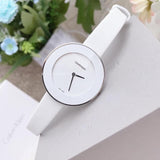 Calvin Klein Chic White Dial White Leather Strap Watch for Women - K7N23TK2 Buy Now By Calvin Klein