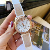 Guess Swirl Quartz Silver Dial White Rubber Strap Watch For Women - W1096l2 Buy Now By Guess