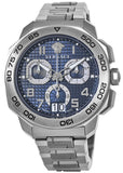 Versace Dylos Chronograph Blue Dial Silver Steel Strap Watch for Men - VQC090016 Buy Now By Versace