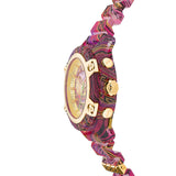 Versace Icon Active Chronograph Quartz Gold Dial Red Leather Strap Watch For Men - VEZ701222 Buy Now By Versace