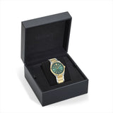 Versace V-Auria Quartz Green Dial Two Tone Steel Strap Watch for Men - VE0F00425 Buy Now By Versace