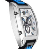 Versace Dominus Chronograph Silver Dial Black Rubber Strap Watch For Men - VE6H00123 Buy Now By Versace