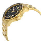 Movado Series 800 Black Dial Gold Steel Strap Watch For Men - 2600145 Buy Now By Movado