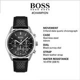 Hugo Boss Champion Black Dial Black Leather Strap Watch for Men - 1513816 Buy Now By Hugo Boss
