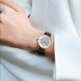 Emporio Armani Gianni T-Bar Silver Dial Brown Leather Strap Watch For Women - AR11269 Buy Now By Emporio Armani