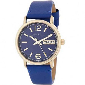 Marc Jacobs Fergus Blue Dial Blue Leather Strap Watch for Women - MBM8650 Buy Now By Marc Jacobs