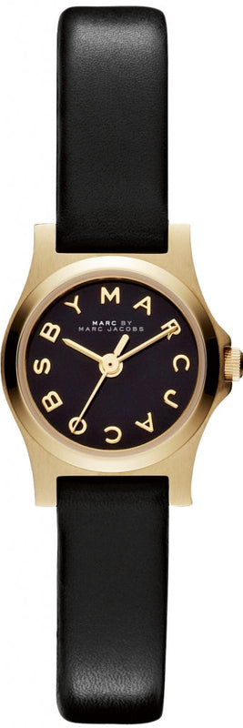Marc Jacobs Henry Dinky Black Dial Black Leather Strap Watch for Women - MBM1240 Buy Now By Marc Jacobs