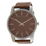 Calvin Klein City Brown Dial Brown Leather Strap Watch for Men - K2G211GK Buy Now By Calvin Klein