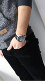 Guess Exec Chronograph Quartz Black Dial Black Leather Strap Watch for Men - W0076G1 Buy Now By Guess