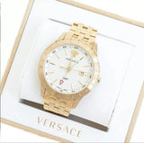 Versace Univers Quartz White Dial Gold Steel Strap Watch for Men - VEBK00518 Buy Now By Versace