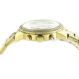 Guess Mini Sunrise Diamonds Silver Dial Gold Steel Strap Watch for Women - W0623L3 Buy Now By Guess