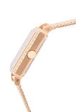 Guess Highline Off White Dial Rose Gold Stainless Steel Mesh Strap Watch For Women - W0826L3 Buy Now By Guess