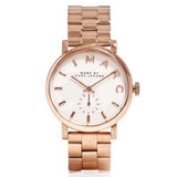 Marc Jacobs Baker White Dial Rose Gold Steel Strap Watch for Women - MBM3244 Buy Now By Marc Jacobs