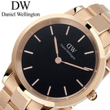 Daniel Wellington Iconic Link Black Dial Rose Gold Steel Strap Watch For Men - DW00100344 Buy Now By Daniel Wellington
