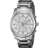 Guess Exec Quartz Silver Dial Silver Steel Strap Watch for Men - W0075G3 Buy Now By Guess