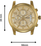Guess Analog Chronograph Gold Dial Gold Steel Strap Watch for Men - W0075G5 Buy Now By Guess