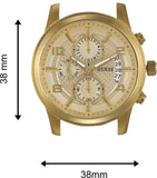 Guess Analog Chronograph Gold Dial Gold Steel Strap Watch for Men - W0075G5 Buy Now By Guess