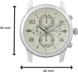 Guess Exec Chronograph White Dial Brown Leather Strap Watch For Men - W0076G2 Buy Now By Guess