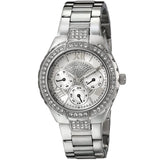 Guess Viva Quartz Silver Dial Silver Steel Strap Watch For Women - W0111l1 Buy Now By Guess