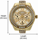 Guess Viva Diamonds Gold Dial Gold Steel Strap Watch for Women - W0111L2 Buy Now By Guess